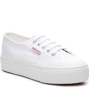 SUPERGA 2790 PLATFORM SNEAKER - White - Size 6.5